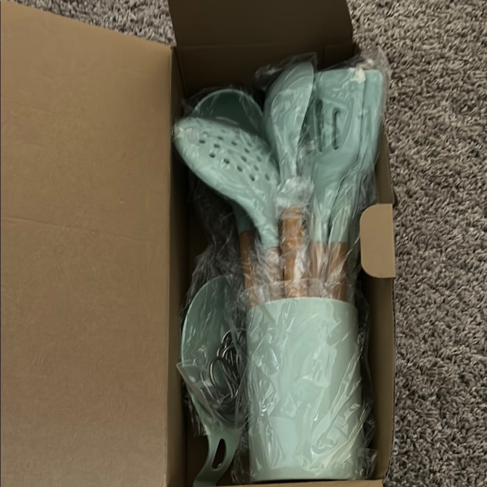 Mint Green Kitchen Utensil Set